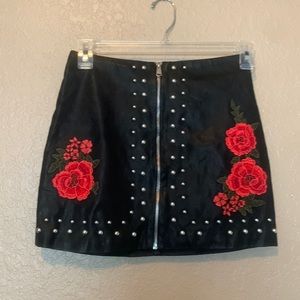 Black Leather Mini Skirt